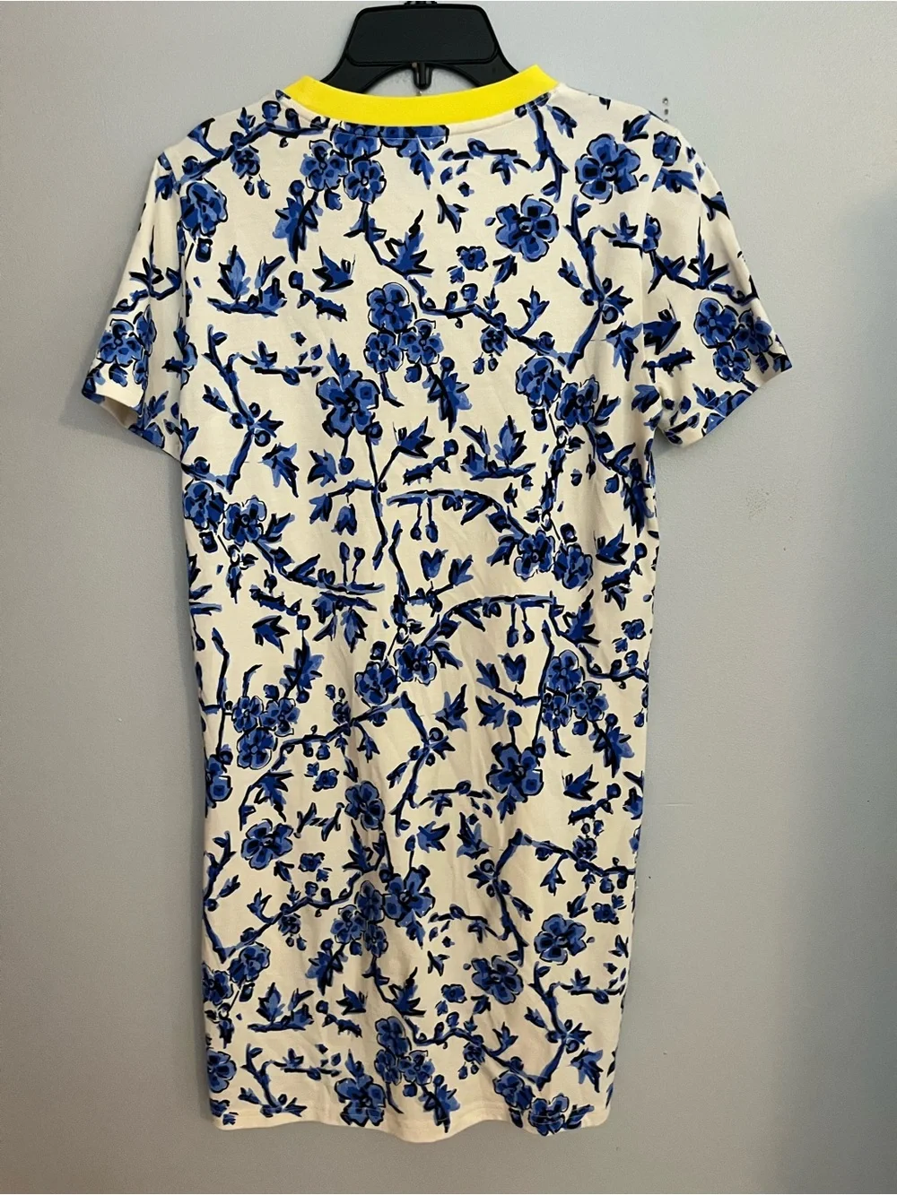 Tory Burch Yellow and Blue Floral Baroque Mini‎ Dress